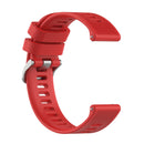 For Garmin Forerunner 158 / 55 Twill Silicone Watch Band(Red)