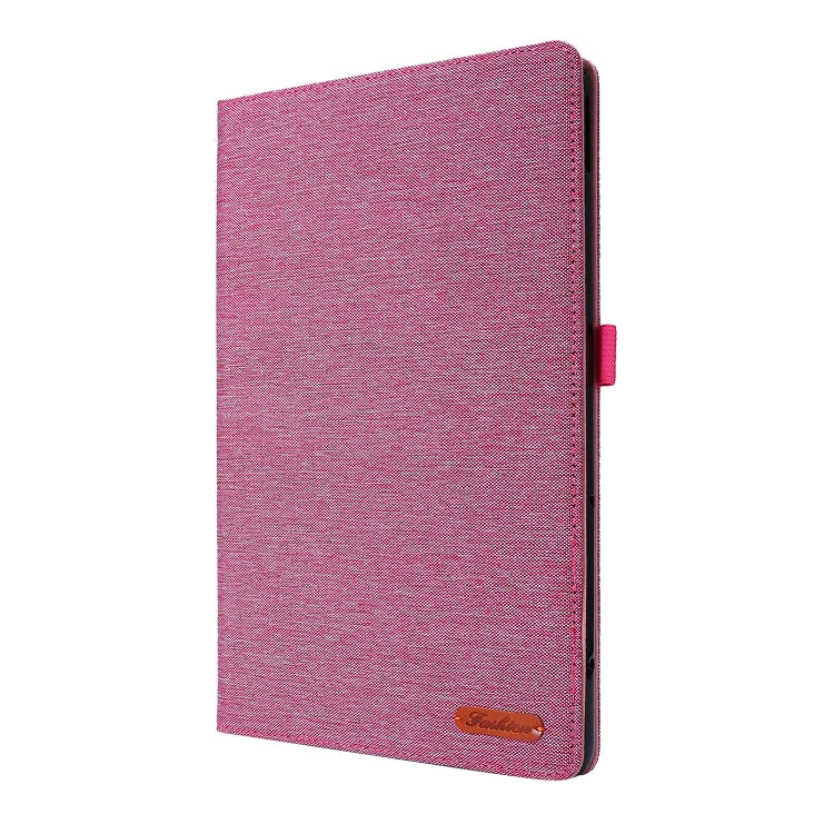 For Huawei MatePad 11 2021 Fabric Texture Horizontal Flip TPU Leather Case with Holder(Red Wine)