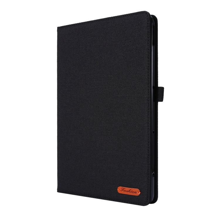 For Huawei MatePad 11 2021 Fabric Texture Horizontal Flip TPU Leather Case with Holder(Black)