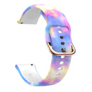 For Samsung Galaxy Watch 46mm Silicone Printing Watch Band(Fireworks in Full Bloom)