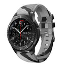 For Samsung Gear S3 Twill Camouflage Silicone Watch Band(Grey)