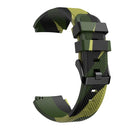 For Samsung Gear S3 Twill Camouflage Silicone Watch Band(Army Green)