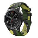 For Samsung Gear S3 Twill Camouflage Silicone Watch Band(Army Green)