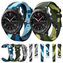 For Samsung Gear S3 Twill Camouflage Silicone Watch Band(Grey)