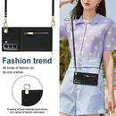 For Samsung Galaxy S21 5G Cross-body Zipper Square TPU+PU Back Cover Case with Holder & Card Slots & Wallet & Strap(Black)