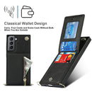 For Samsung Galaxy S21 5G Cross-body Zipper Square TPU+PU Back Cover Case with Holder & Card Slots & Wallet & Strap(Black)