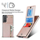 For Samsung Galaxy S21 5G Cross-body Zipper Square TPU+PU Back Cover Case with Holder & Card Slots & Wallet & Strap(Rose Gold)