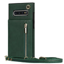 For Samsung Galaxy S10 Plus Cross-body Zipper Square TPU+PU Back Cover Case with Holder & Card Slots & Wallet & Strap(Green)