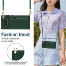 For Samsung Galaxy S10 Plus Cross-body Zipper Square TPU+PU Back Cover Case with Holder & Card Slots & Wallet & Strap(Green)