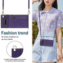 For Samsung Galaxy S10 Plus Cross-body Zipper Square TPU+PU Back Cover Case with Holder & Card Slots & Wallet & Strap(Purple)