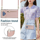 For Samsung Galaxy Note9 Cross-body Zipper Square TPU+PU Back Cover Case with Holder & Card Slots & Wallet & Strap(Rose Gold)