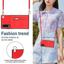 For Samsung Galaxy A90 5G Cross-body Zipper Square TPU+PU Back Cover Case with Holder & Card Slots & Wallet & Strap(Red)