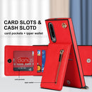For Samsung Galaxy A90 5G Cross-body Zipper Square TPU+PU Back Cover Case with Holder & Card Slots & Wallet & Strap(Red)