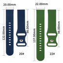 For Samsung Galaxy Watch Active / Active 2 40mm / Active 2 44mm 8-buckle Silicone Watch Band(Grey)