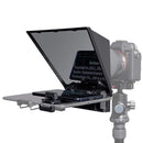 FEELWORLD TP2 Portable Teleprompter with Bluetooth Remote Control & Lens Adapter Ring For Below 8 inches Mobile Phone / Tablet / SLR Camera