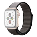 For Apple Watch Series 7 41mm / 6 & SE & 5 & 4 40mm / 3 & 2 & 1 38mm Color Matching Nylon Watch Band(Black + Grey)