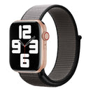 For Apple Watch Series 7 41mm / 6 & SE & 5 & 4 40mm / 3 & 2 & 1 38mm Color Matching Nylon Watch Band(Black + Grey)
