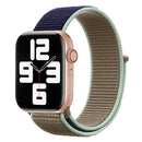 For Apple Watch Series 7 41mm / 6 & SE & 5 & 4 40mm / 3 & 2 & 1 38mm Color Matching Nylon Watch Band(Blue + Green)