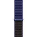 For Apple Watch Series 7 41mm / 6 & SE & 5 & 4 40mm / 3 & 2 & 1 38mm Color Matching Nylon Watch Band(Black + Blue)