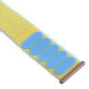 For Apple Watch Series 7 41mm / 6 & SE & 5 & 4 40mm / 3 & 2 & 1 38mm Color Matching Nylon Watch Band(Green + Baby Blue)