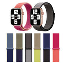 For Apple Watch Series 7 41mm / 6 & SE & 5 & 4 40mm / 3 & 2 & 1 38mm Color Matching Nylon Watch Band(Black + Grey)
