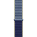 For Apple Watch Series 7 45mm / 6 & SE & 5 & 4 44mm / 3 & 2 & 1 42mm Color Matching Nylon Watch Band(Blue + Yellow)