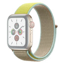 For Apple Watch Series 7 45mm / 6 & SE & 5 & 4 44mm / 3 & 2 & 1 42mm Color Matching Nylon Watch Band(Green + Baby Blue)