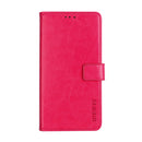 For Alcatel 1 2021 idewei Crazy Horse Texture Horizontal Flip Leather Case with Holder & Card Slots & Wallet(Rose Red)