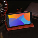 For Alcatel 1 2021 idewei Crazy Horse Texture Horizontal Flip Leather Case with Holder & Card Slots & Wallet(Rose Red)
