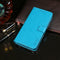 For Alcatel 1 2021 idewei Crazy Horse Texture Horizontal Flip Leather Case with Holder & Card Slots & Wallet(Sky Blue)
