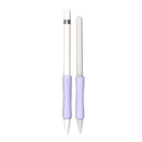 Stylus Touch Pen Silicone Protective Cover For Apple Pencil 1 / 2(Light Purple)