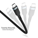 WIWU PT04 USB-C / Type-C to 8 Pin Platinum Data Cable, Cable Length:3m(Black)