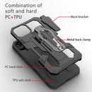 Machine Armor Warrior Shockproof PC + TPU Protective Case For iPhone 13(Black)