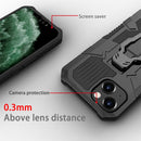 Machine Armor Warrior Shockproof PC + TPU Protective Case For iPhone 13(Black)