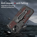 Machine Armor Warrior Shockproof PC + TPU Protective Case For iPhone 13(Brown)