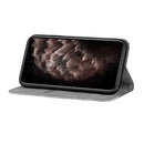 Business Solid Color Stitching Horizontal Flip Leather Case with Holder & Card Slots For iPhone 13 Pro Max(Grey)