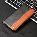 Business Solid Color Stitching Horizontal Flip Leather Case with Holder & Card Slots For iPhone 13 Pro Max(Brown)