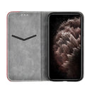 Business Solid Color Stitching Horizontal Flip Leather Case with Holder & Card Slots For iPhone 13 Pro Max(Red)