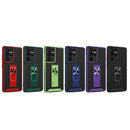 For OPPO Reno5 5G Dual-color Skin Feel TPU + PC Magnetic Shockproof Case with Invisible Holder(Red)