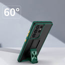 For OPPO Reno5 5G Dual-color Skin Feel TPU + PC Magnetic Shockproof Case with Invisible Holder(Black)
