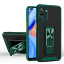 For Xiaomi Redmi Note 10 Pro Dual-color Skin Feel TPU + PC Magnetic Shockproof Case with Invisible Holder(Dark Green)