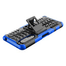 For Sony Xperia 5 III Tire Texture Shockproof TPU+PC Protective Case with Holder(Blue)