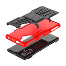 For Xiaomi Redmi K40 Gaming Tire Texture Shockproof TPU+PC Protective Case with Holder(Red)