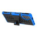 For Xiaomi Redmi K40 Gaming Tire Texture Shockproof TPU+PC Protective Case with Holder(Blue)