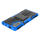 For Xiaomi Redmi K40 Gaming Tire Texture Shockproof TPU+PC Protective Case with Holder(Blue)