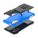 For Xiaomi Redmi K40 Gaming Tire Texture Shockproof TPU+PC Protective Case with Holder(Blue)