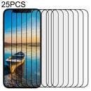 25 PCS Full Glue Full Screen Tempered Glass Film For iPhone 13 / 13 Pro