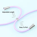 For OPPO A74 4G/F19 Acrylic + Color TPU Shockproof Case with Neck Lanyard(Purple)