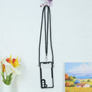 For Samsung Galaxy S21 FE Acrylic + Color TPU Shockproof Case with Neck Lanyard(Black)