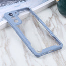 For Samsung Galaxy S21 FE Acrylic + Color TPU Shockproof Case(Milk Grey)
